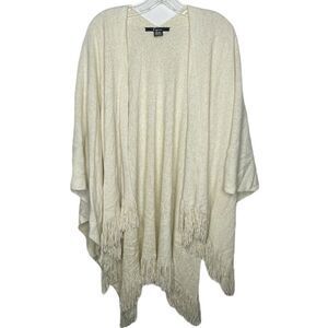 Cejon‎ Sweater Wrap Ivory Gold Metallic